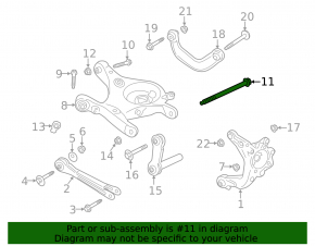 Bolt for fastening the rear lower arm left Ford Explorer 20- 360mm