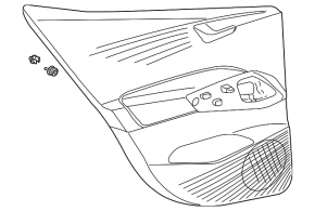 Door trim card rear right Volkswagen ID.4 21-23 black with brown leather