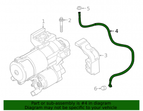 Starter Wiring for BMW 5 Series G30 17-23 530e Hybrid, 3.0T, 2.0T