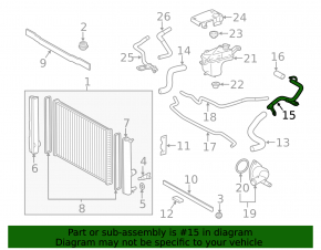 Cooling pipe metal Lexus CT200h 11-17