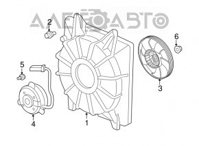 Cooling Fan Impeller Left Honda CRV 17-22 1.5