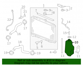 Expansion tank cooling Acura MDX 14-16 without cap