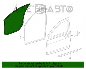 Door Seal Front Right Chrysler 200 11-14