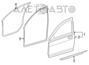 Door Seal Front Right Chrysler 200 11-14