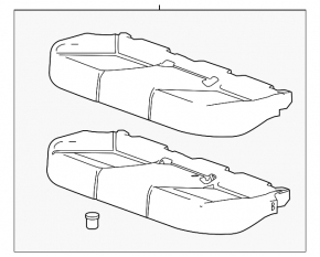 Rear row of seats 2nd row Chevrolet Impala 14-20 cloth, black