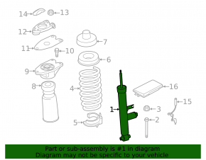 Rear shock absorber left BMW 4 F33 14-20 convertible AWD with support