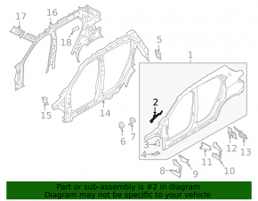Right fender bracket for hood shock absorber BMW X2 F39 18-23