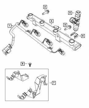 Nozzle sprayer Fiat 500 12-17