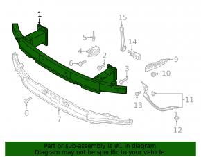 Front bumper reinforcement Audi A6 C8 19- aluminum