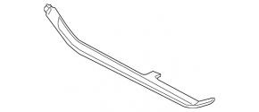 Upper left side center console trim for Audi Q8 19-25 in gray-brown wood