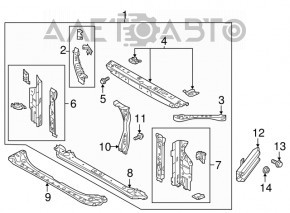 TV panel radiator Subaru Impreza 17-23 GK
