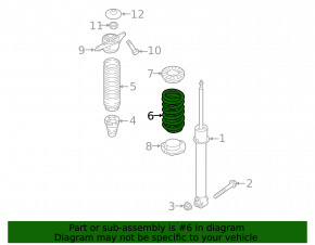 Rear left spring Hyundai Tucson 22-25 2.5 FWD without panoramic