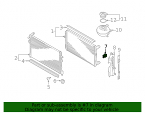Upper left radiator bracket Audi A3 8V 16-18 e-tron