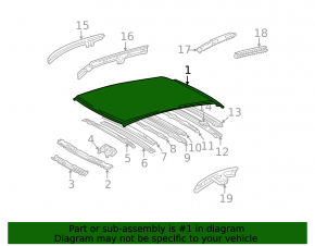 Metal roof for a 1998-2003 Lexus RX300