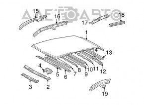 Metal roof for a 1998-2003 Lexus RX300