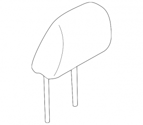 Driver's headrest Subaru Outback 15-19 leather, black