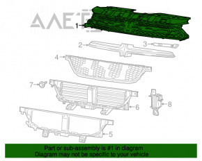 13-16 Dodge Dart bare grille base