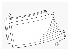 Rear window for the tailgate of a Toyota Highlander 2001-2007
