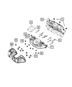Exhaust manifold Fiat 500L 14-19 1.4T