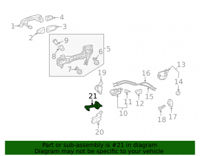 Rear left door limiter for Toyota Prius V 12-17