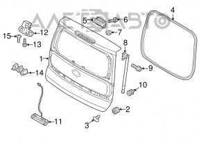 Naked tailgate Kia Soul 14-19