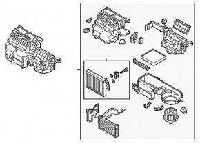 Heater assembly Mitsubishi Eclipse Cross 18-20 1 zone