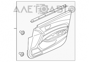 Door trim card front right Acura TLX 15-17 black