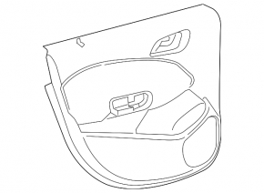 Door trim panel rear right Chevrolet Cruze 16- black