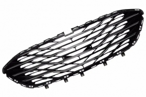 Radiator grill grill Chevrolet Malibu 19- lower part, chrome, without parking sensors, no fragment, broken mount, sand