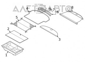Hyundai Santa FE 19-23 trunk opening trim, black, scratches