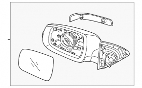 Left side mirror assembly for Kia Sorento 10-15