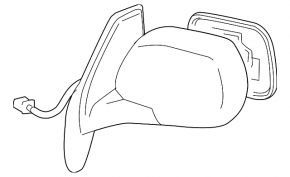 Left mirror housing Lexus RX330 RX350 RX400h 04-09 black, crack