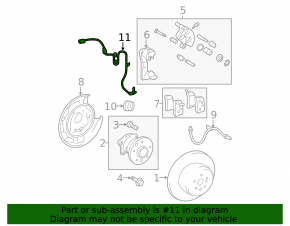 Rear Right ABS Sensor Wire for Lexus RX300 RX330 RX350 RX400h 04-09 FWD