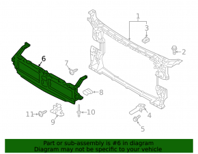 Radiator grille mount Audi A4 B9 17-20 broken mount