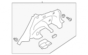Arch trim right Subaru Impreza 5d 17-23