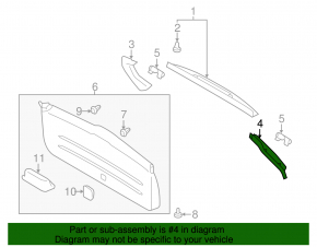 Left trunk door trim Subaru Forester 14-18 SJ black, scratch