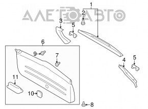 Left trunk door trim Subaru Forester 14-18 SJ black, scratch