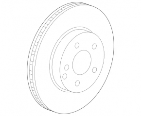 Front right brake disc Mercedes X167 GLS 450 580 20-26 375/36mm rusty
