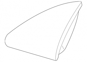 Left front bumper dimensions for Mercedes R-class W251 06-13
