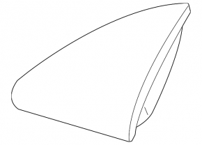 Left front bumper dimensions for Mercedes R-class W251 06-13