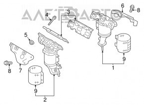 Rear manifold with catalyst Ford Flex 13-15