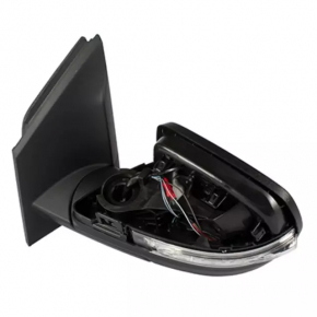Left side mirror assembly for Ford Edge 19-24, 7 pins, black, BSM, heated