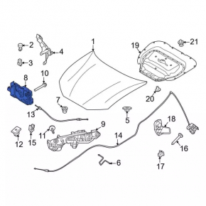 Ford Mustang Mach-E 21-23 Hood Lock with Sensor