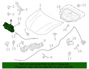 Ford Mustang Mach-E 21-23 Hood Lock with Sensor