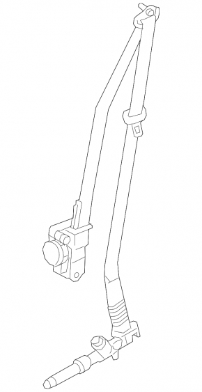 Passenger seat belt with tensioner Mazda CX-9 16-23 black shot
