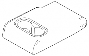 Rear seat armrest, 2nd row, Mazda CX-50 23-25, black leather
