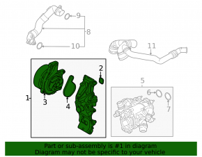 Water pump assembly for BMW X1 F48 20-22 B46