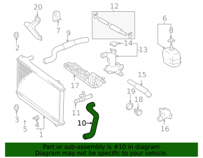 Cooling pipe lower Lexus ES300 ES330