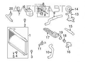 Cooling pipe lower Lexus ES300 ES330