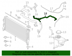 Cooling system hose BMW X1 F48 16-19 B46